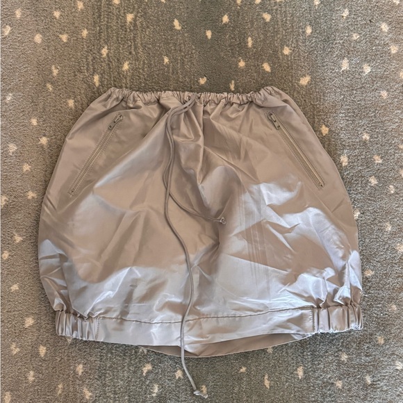 Sacai bubble drawstring silver skirt - Picture 1 of 4